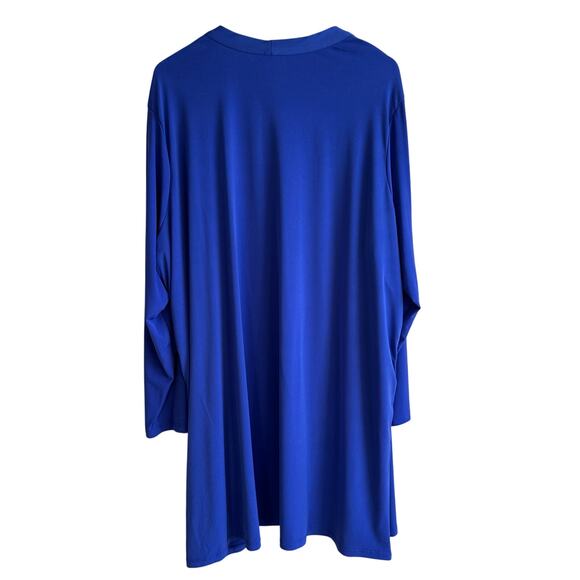 Susan Graver Every Day Liquid Knit Duster with Snap Detail 3X - Picture 7 of 11